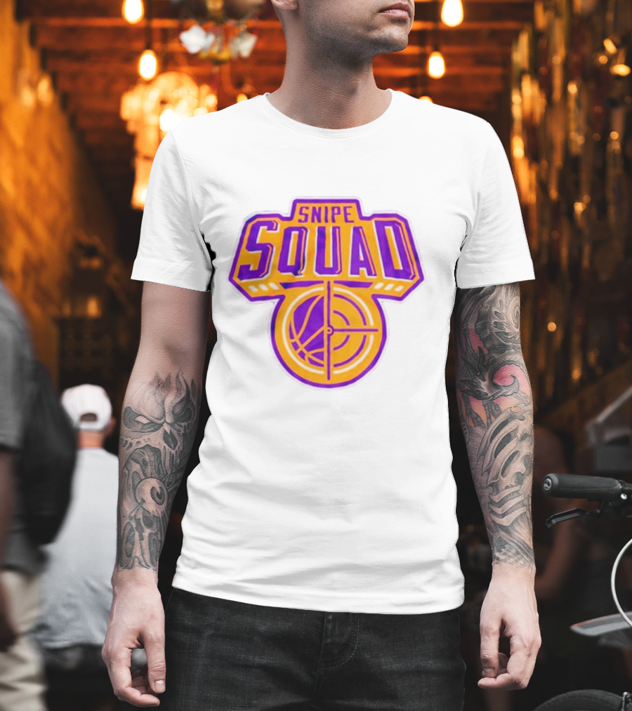 Snipe Squad Los Angeles Lakers Style Basketball Crosshair T-Shirt