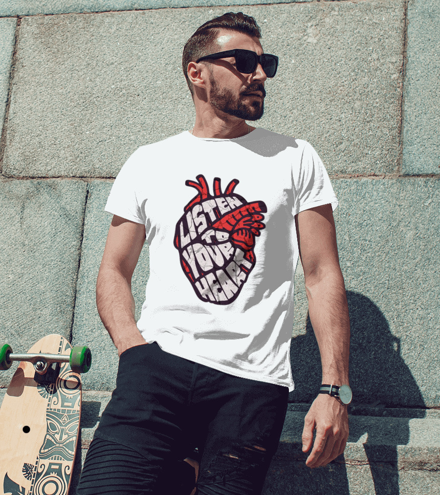 Listen To Your Heart Anatomical Heart T-Shirt