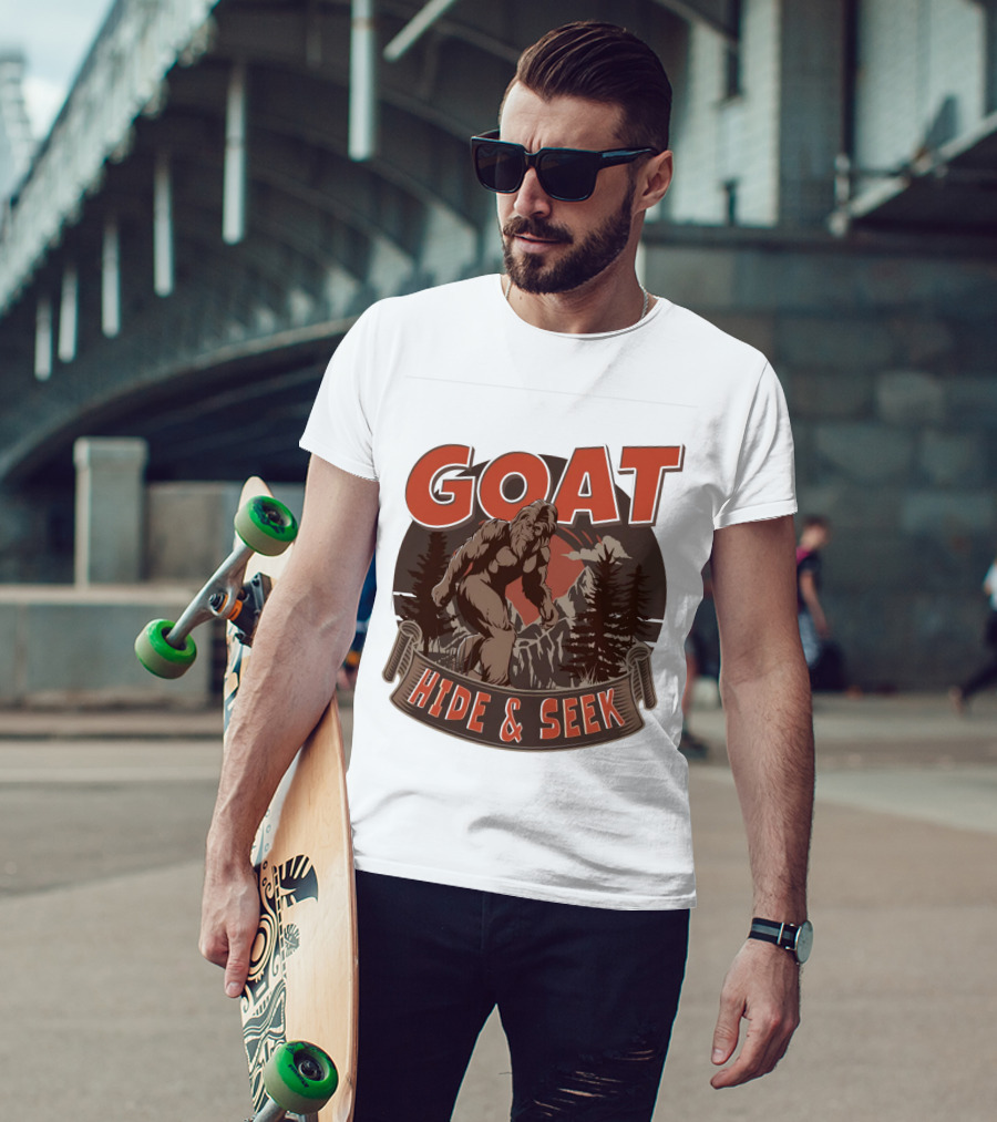 GOAT Bigfoot Hide And Seek Champion In The Forest T-Shirt