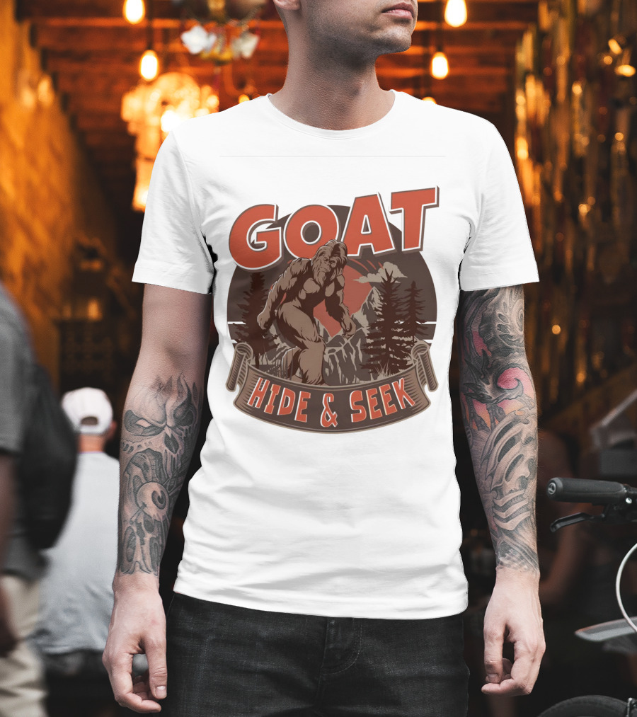 GOAT Bigfoot Hide And Seek Champion In The Forest T-Shirt