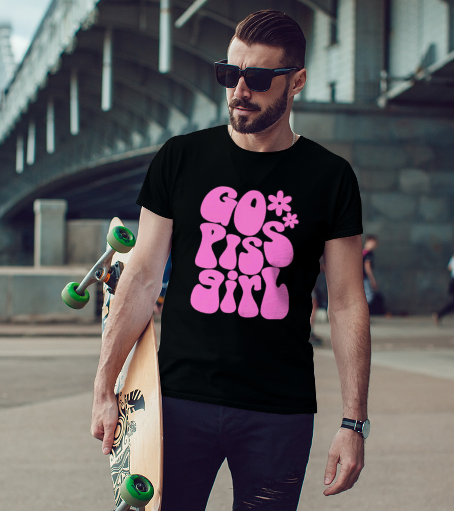 Go Piss Girl Bold Funky Pink T-Shirt
