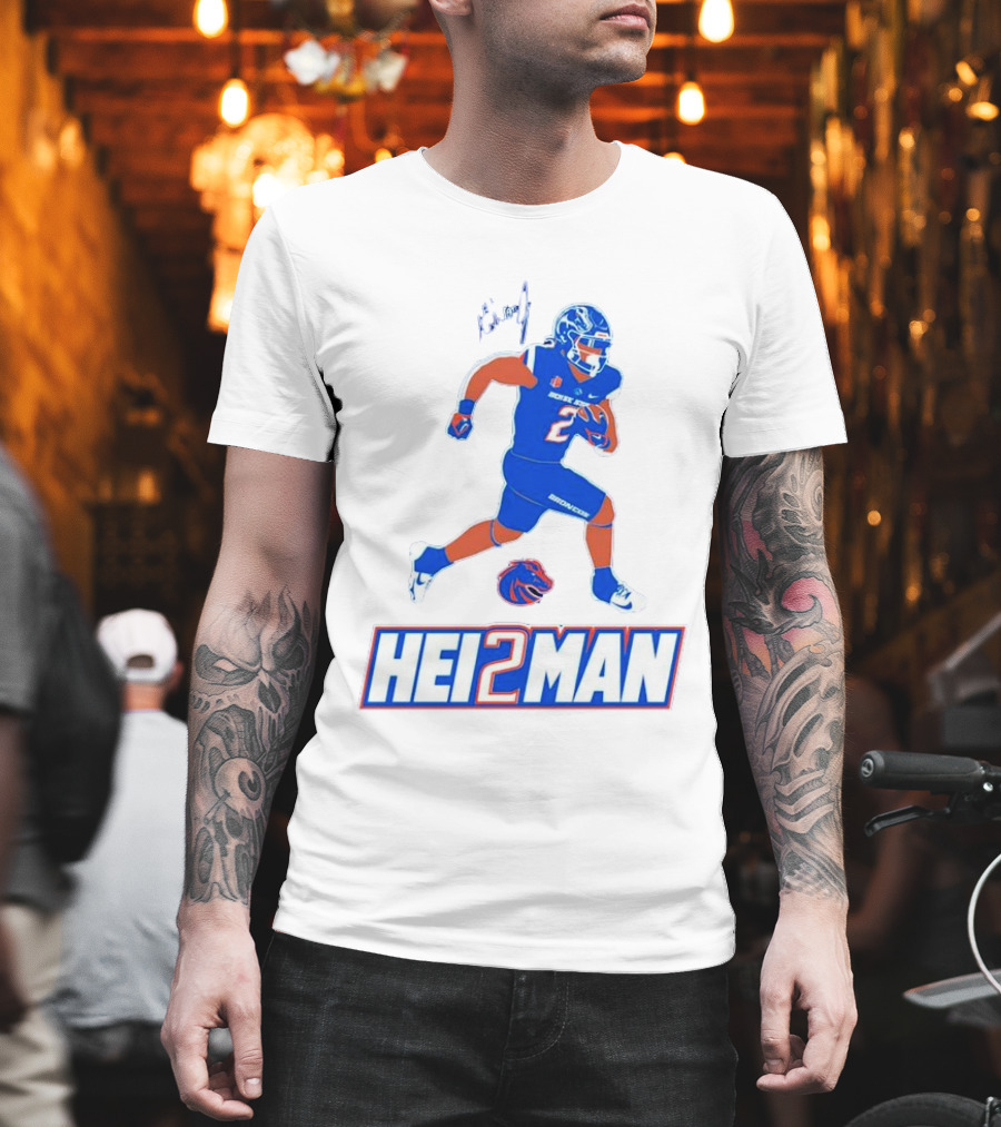 Ashton Jeanty Boise State Broncos Hei2man Football Player T-Shirt