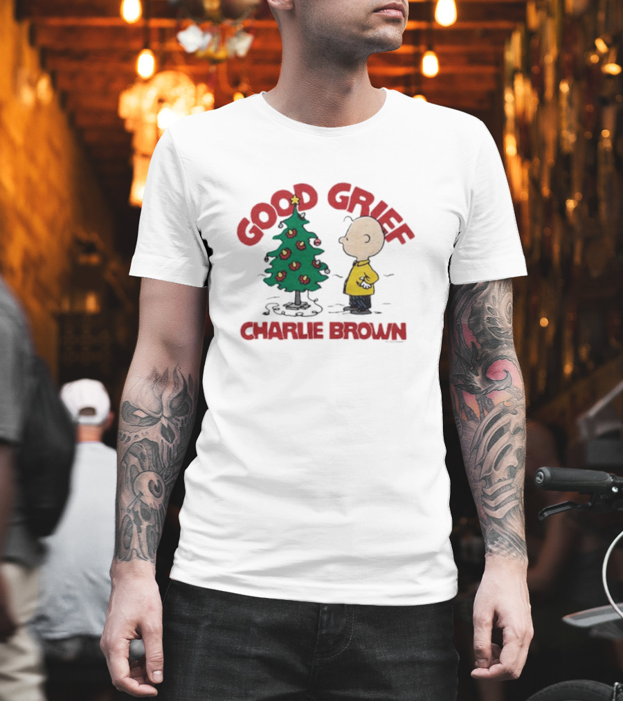 Good Grief Charlie Brown Christmas Tree Scene T-Shirt