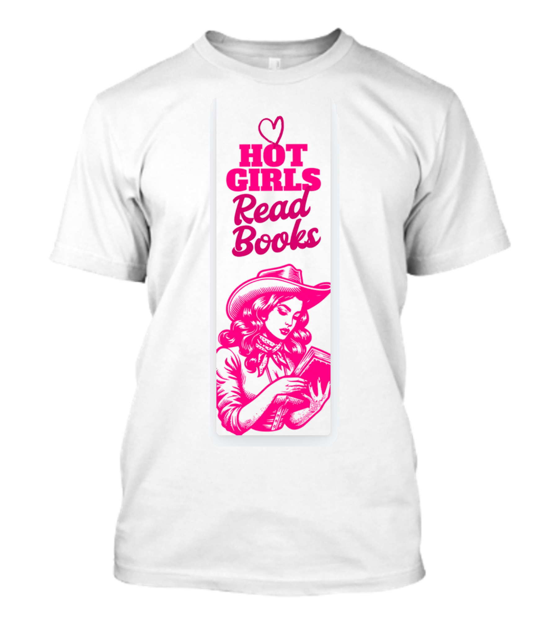 Hot Girls Read Books Cool Vintage Bookmark T-Shirt