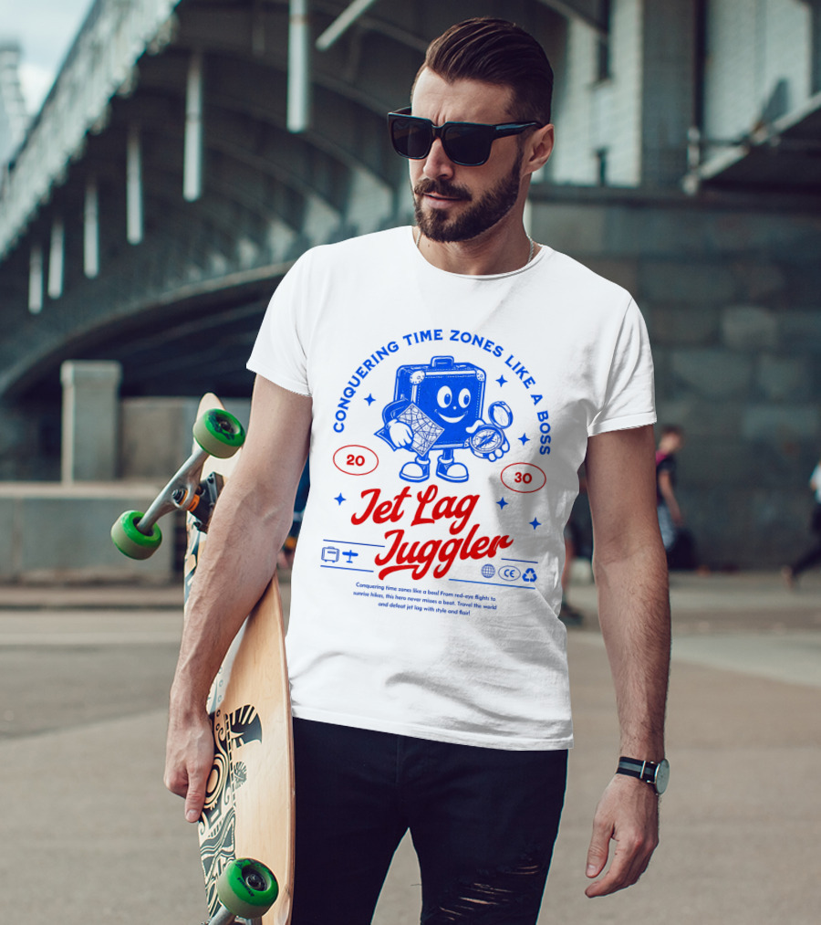 Jet Lag Juggler Conquering Time Zones Like A Boss T-Shirt