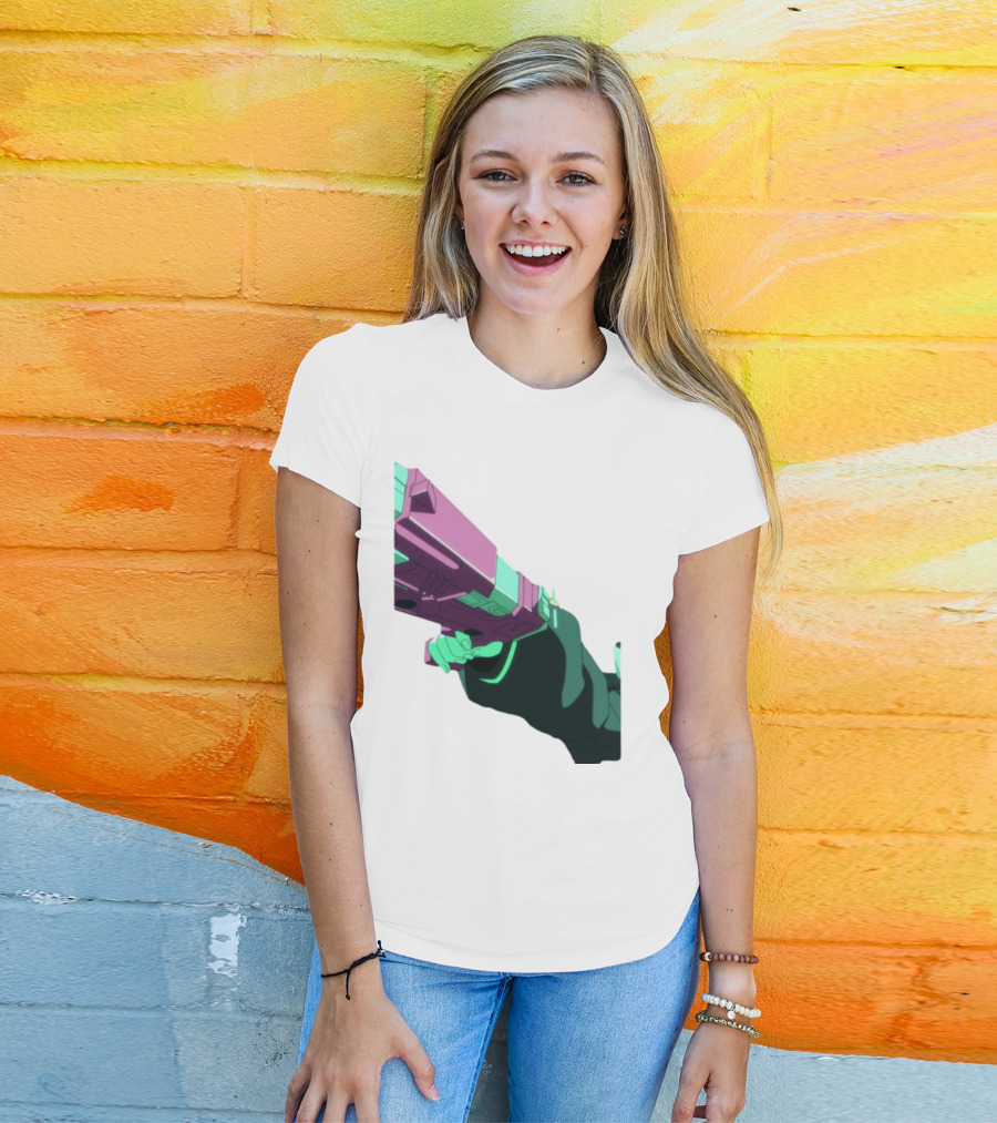 Rebecca Cyberpunk Edgerunners Aesthetic Gun T-Shirt