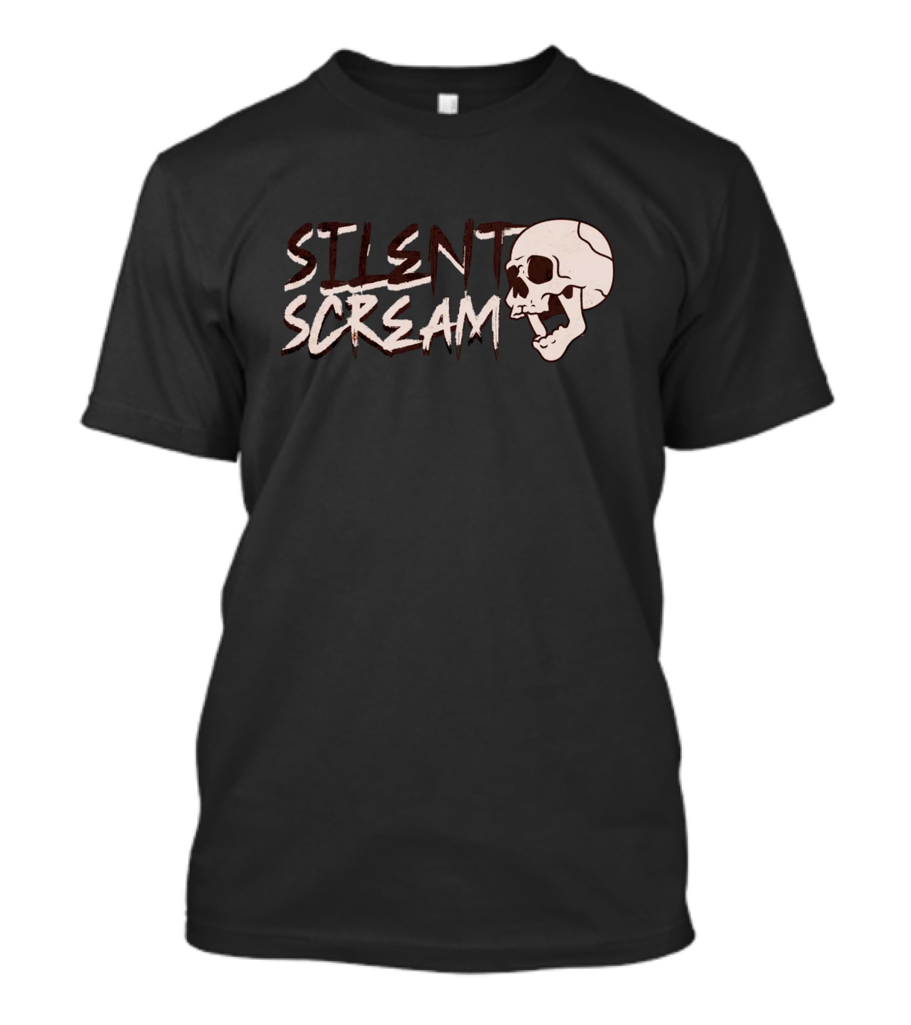Silent Scream Skull Art With Screaming Skull Face T-Shirt