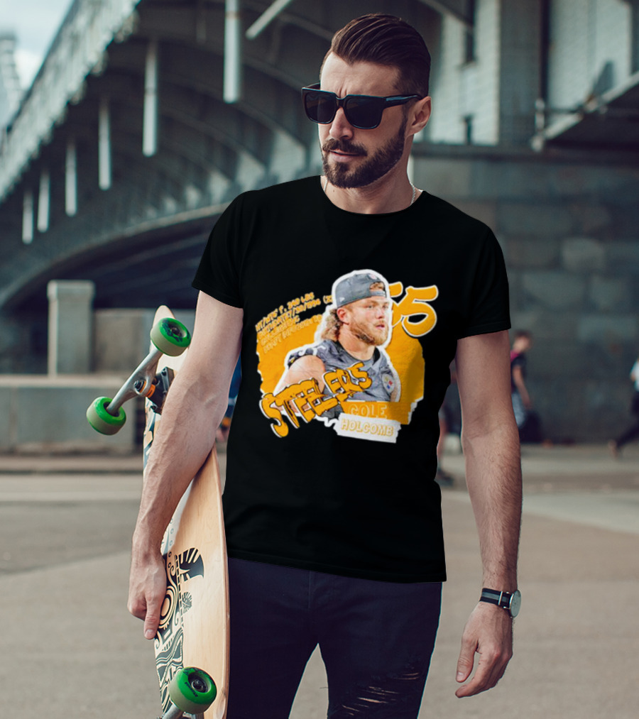 Steelers Football Cole Holcomb 55 Weight 240 Lbs Height 6'1 T-Shirt