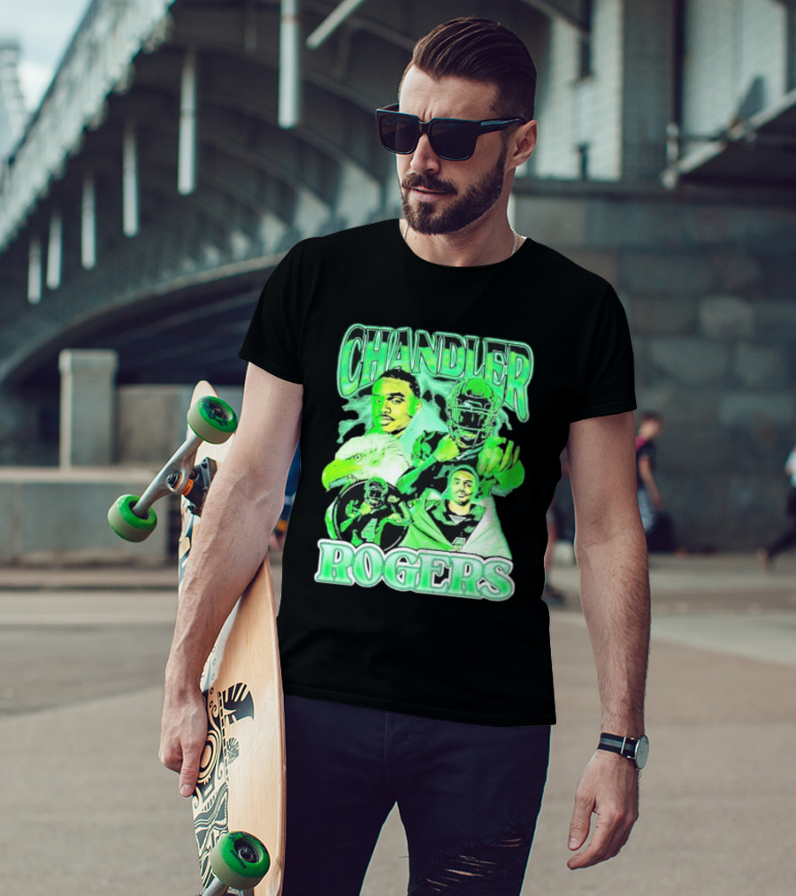 Chandler Rogers Vintage Lightweight Football Eagle Green T-Shirt