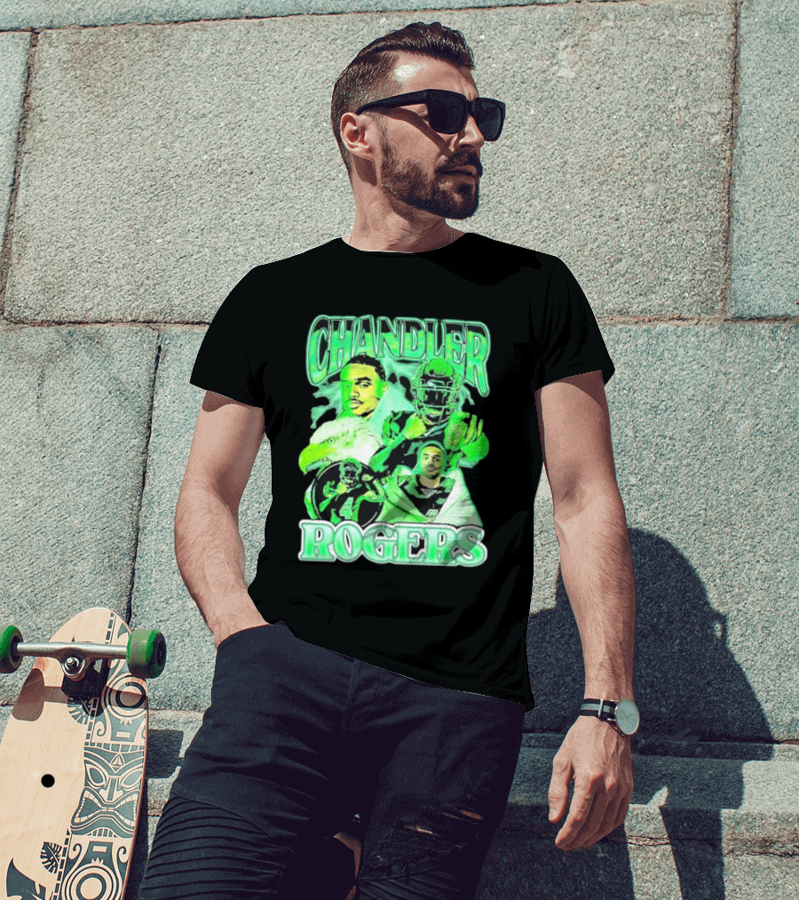 Chandler Rogers Vintage Lightweight Football Eagle Green T-Shirt
