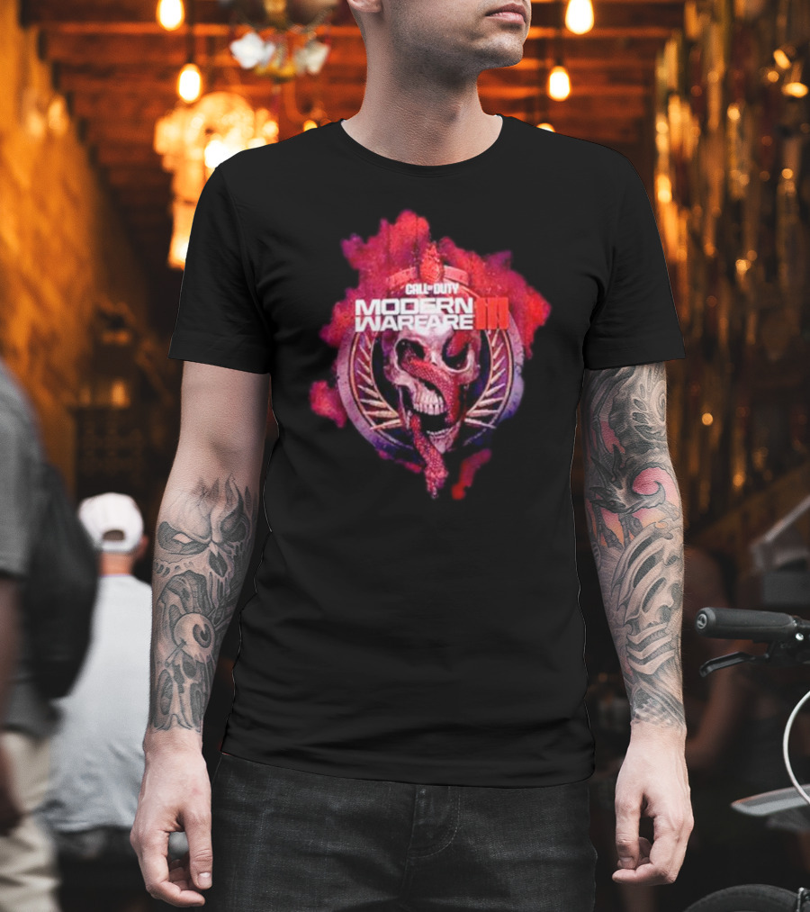 Call Of Duty Modern Warfare III Skull and Snake Emblem T-Shirt
