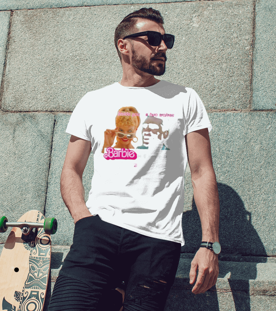 Inside You Are Two Wolves Barbieheimer T-Shirt