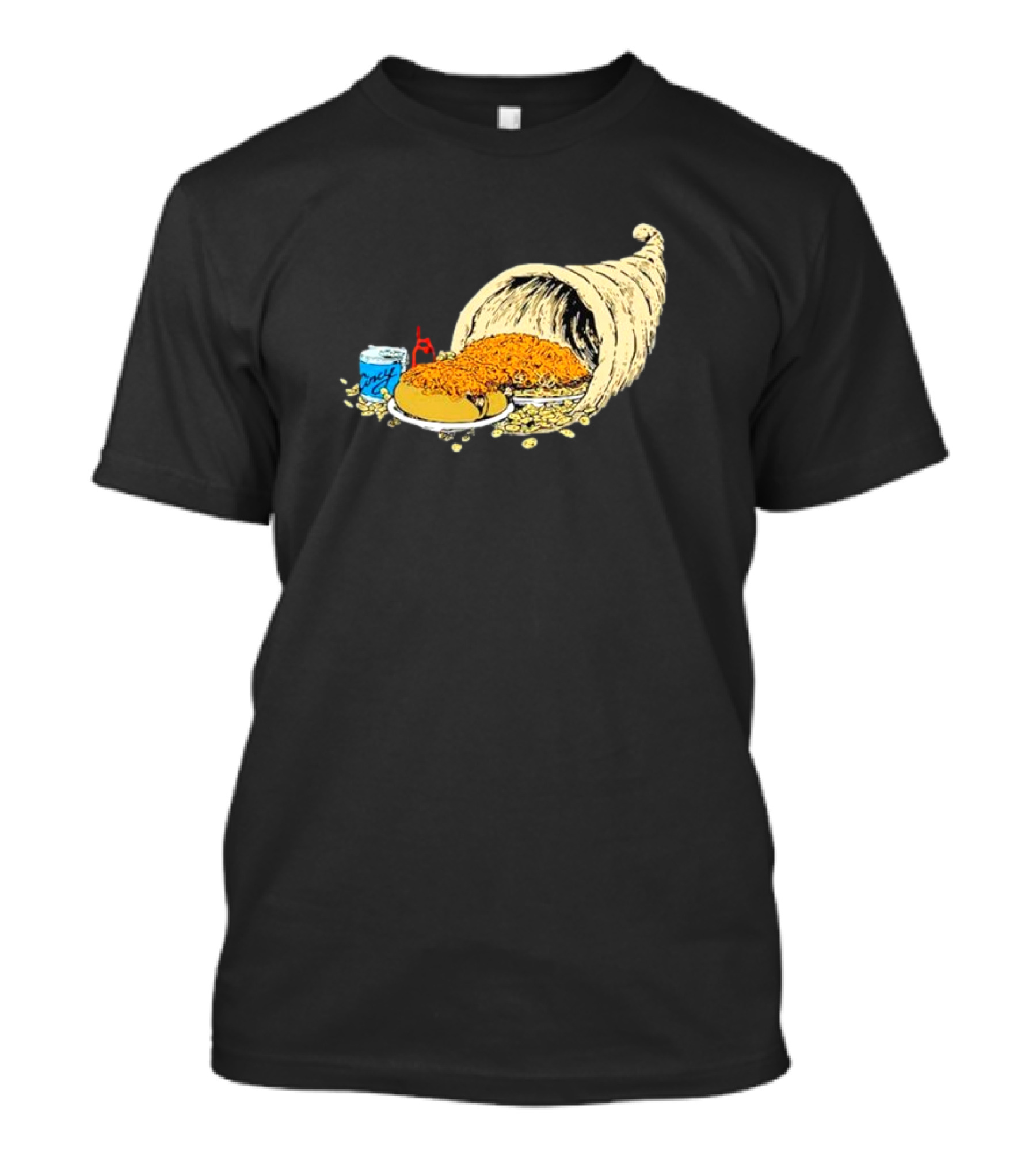 Cincy Copia Cincinnati Skyline Con Coney Cornucopia T-Shirt