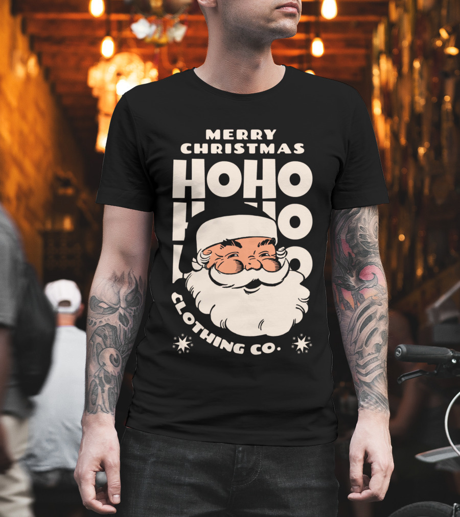 Merry Christmas Santa Claus Ho Ho Ho Clothing Co T-Shirt