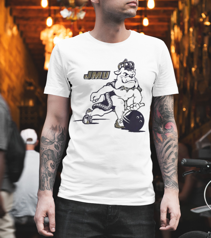 JMU Dukes Football Bowling Mascot T-Shirt