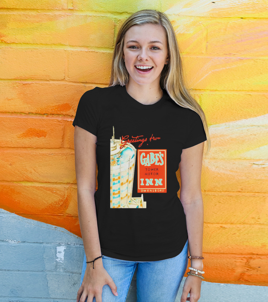 Greetings From Gabe's Tower Motor Inn Owensboro Retro Travel Souvenir T-Shirt