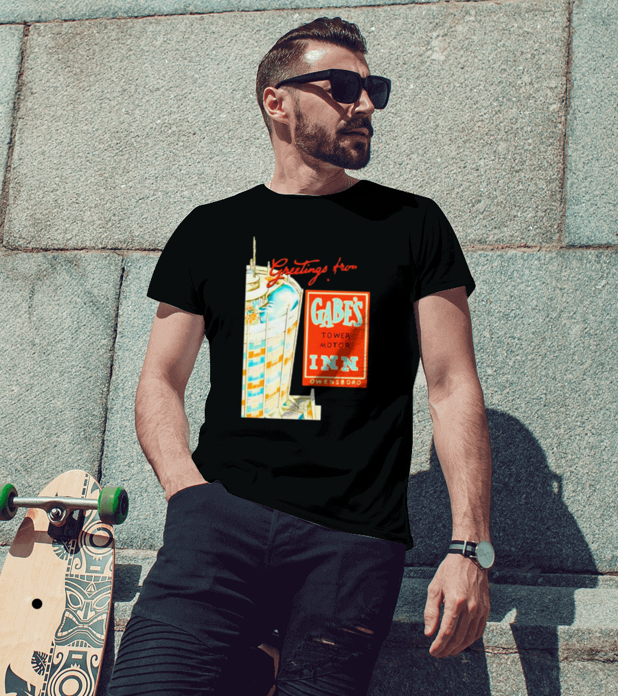 Greetings From Gabe's Tower Motor Inn Owensboro Retro Travel Souvenir T-Shirt