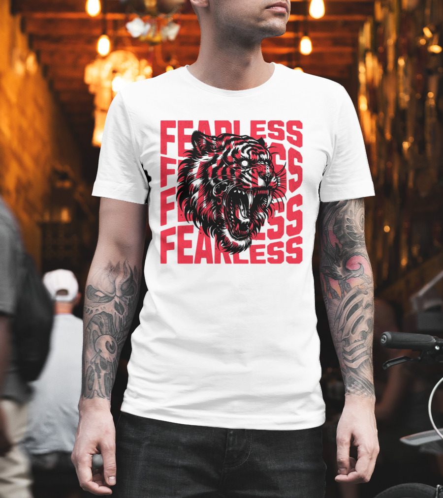 FEARLESS Fearless Tiger Roaring Face T-Shirt