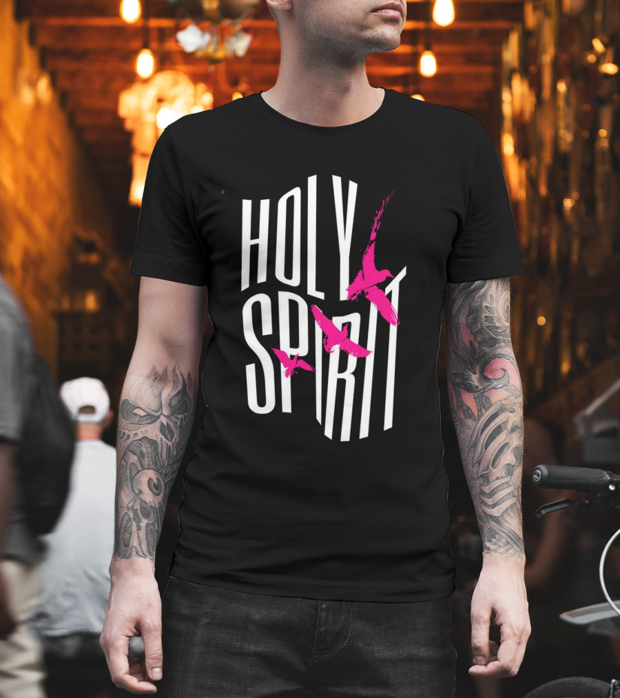Holy Spirit Pink Birds Streetwear T-Shirt