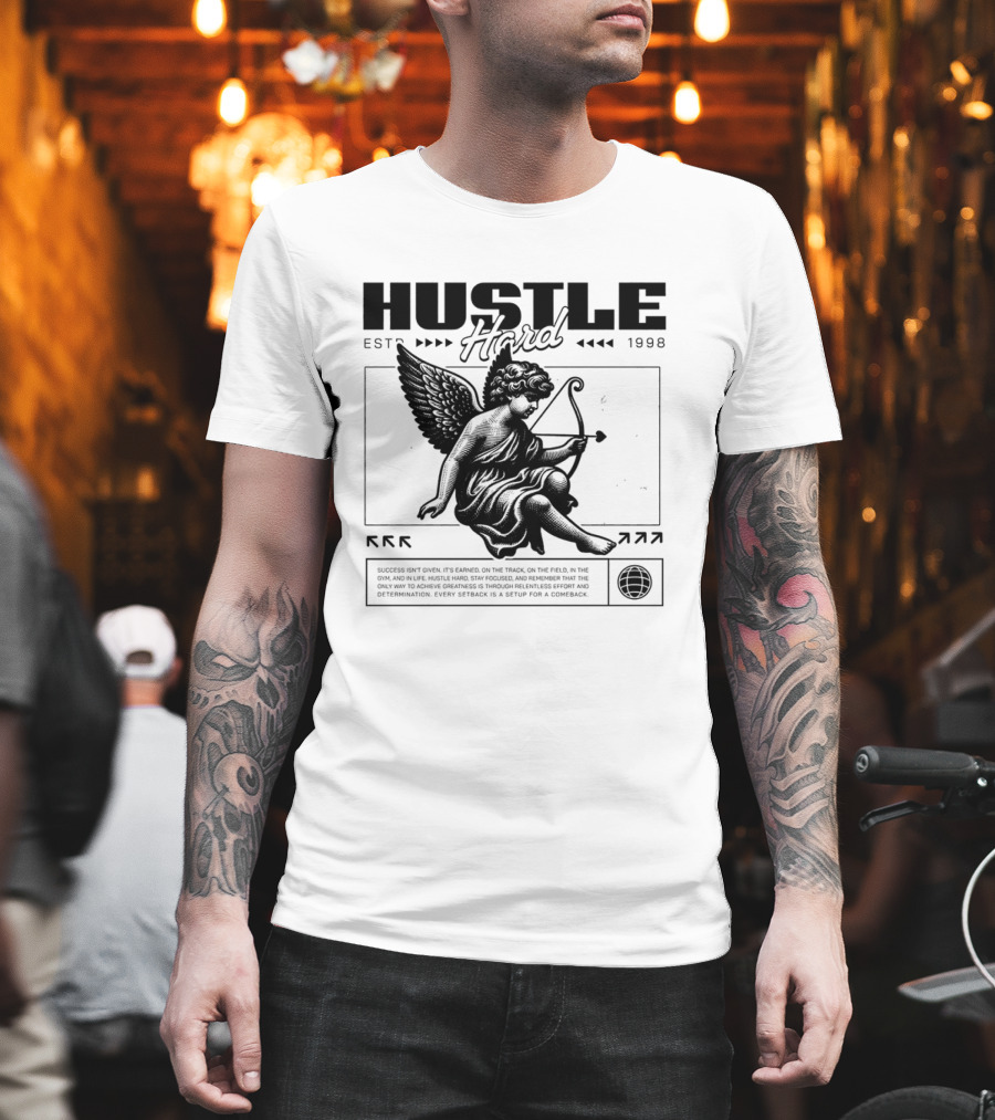Hustle Hard Angel EST 1998 T-Shirt