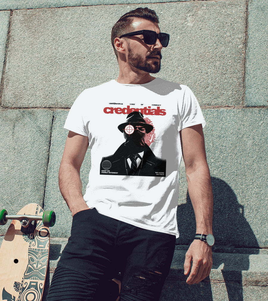 Credentials Underworld Code Of Conduct Keep On Family Interest No Name No Face T-Shirt