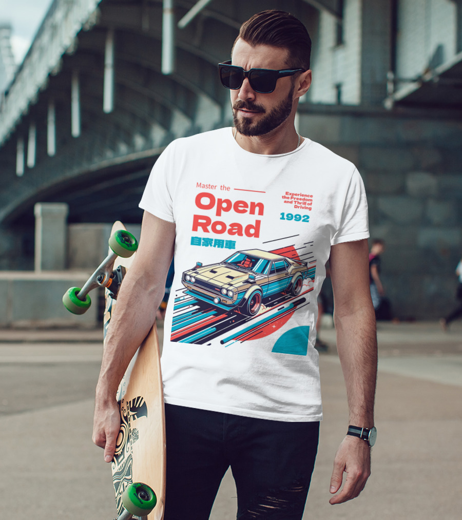 Master The Open Road 1992 Experience The Freedom And Thrill Of Driving Japan Car T-Shirt