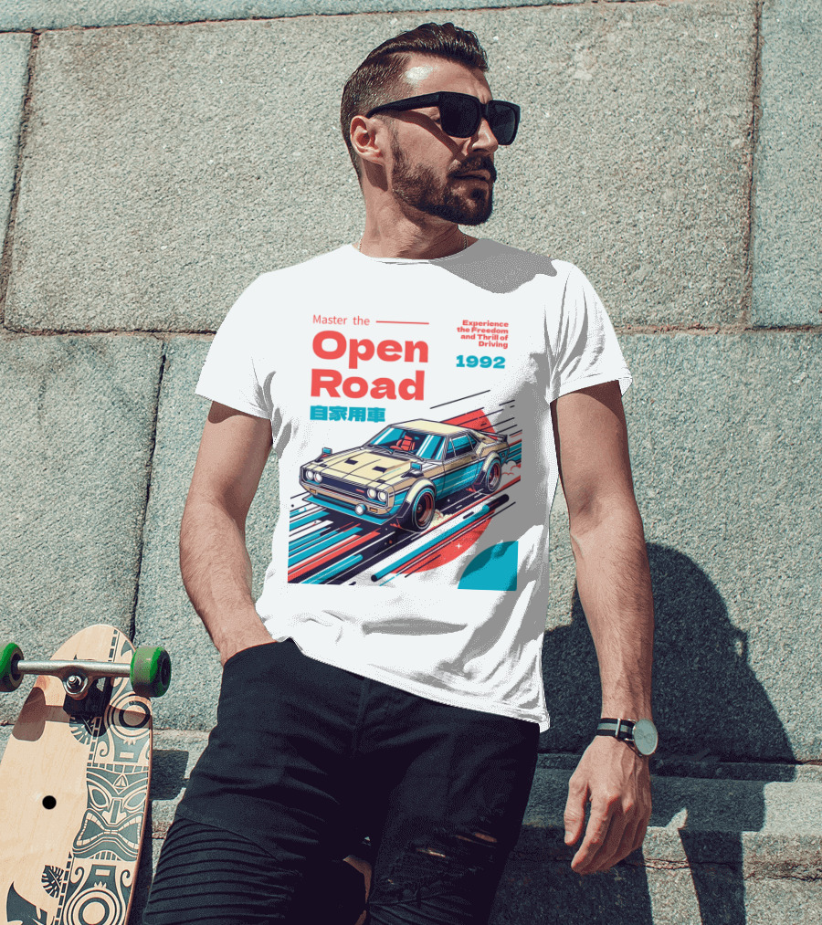 Master The Open Road 1992 Experience The Freedom And Thrill Of Driving Japan Car T-Shirt