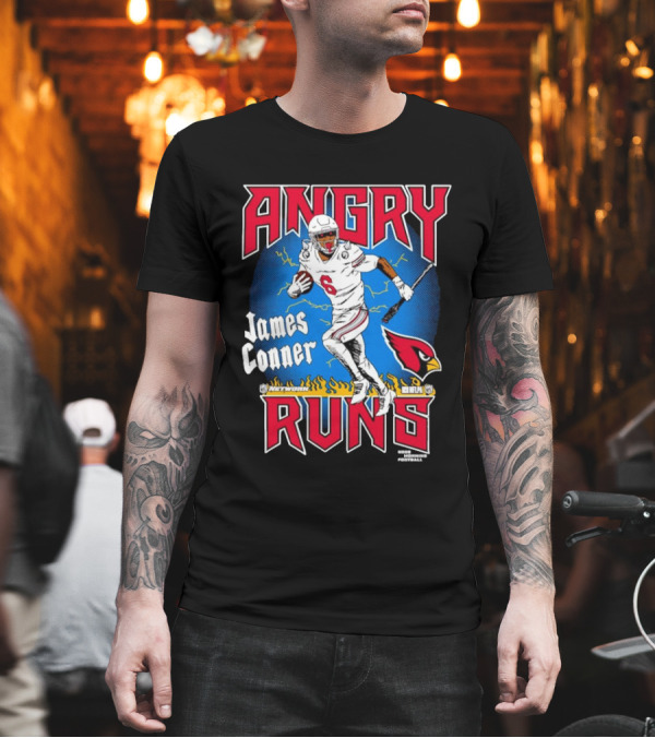 James Conner Angry Runs Arizona Cardinals NFLPA Good Morning Football T-Shirt James Conner Angry Runs Arizona Cardinals NFLPA Good Morning Football T-Shirt