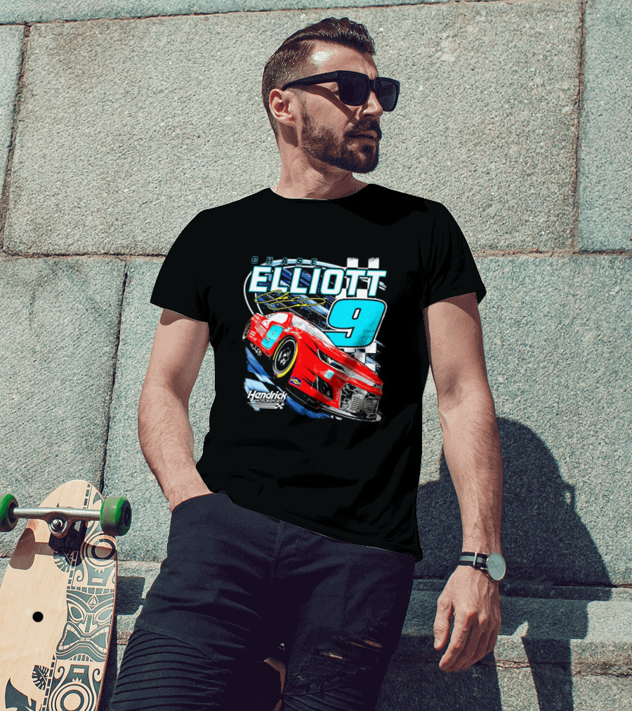 Chase Elliott Hendrick Motorsports No. 9 Racing Car T-Shirt