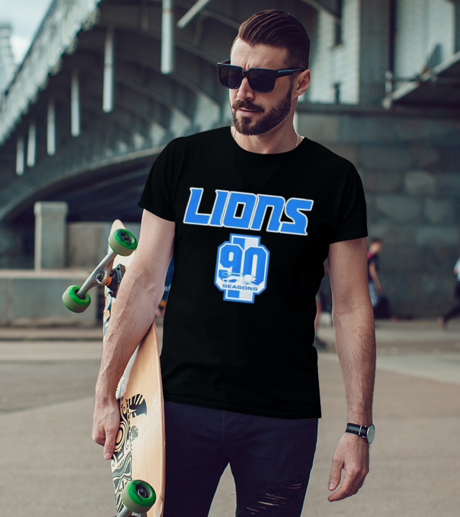 Lions 90 Seasons Celebrating Detroit Football Legacy T-Shirt