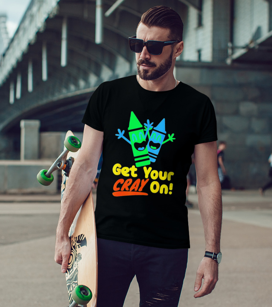 Get Your Cray On With Colorful Crayon Characters T-Shirt