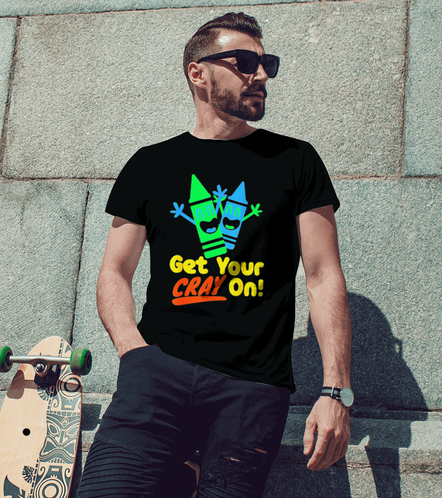 Get Your Cray On With Colorful Crayon Characters T-Shirt