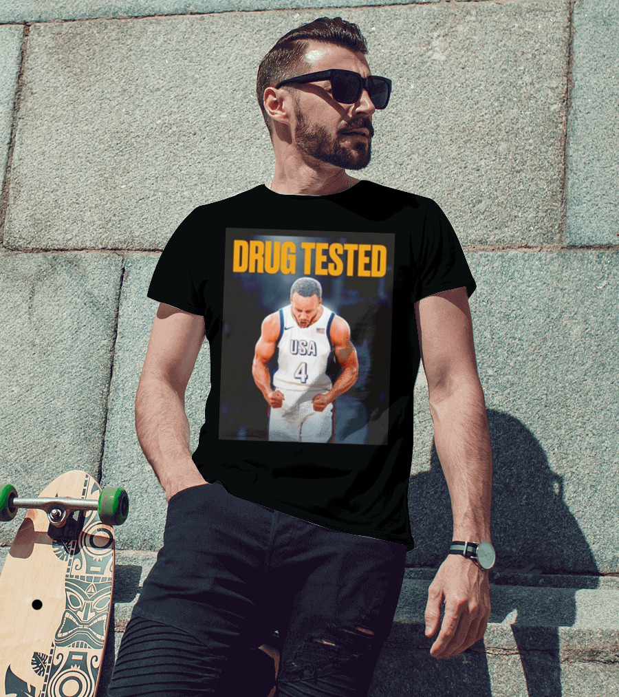 Stephen Curry USA Basketball Drug Tested Gold Medal Performance T-Shirt