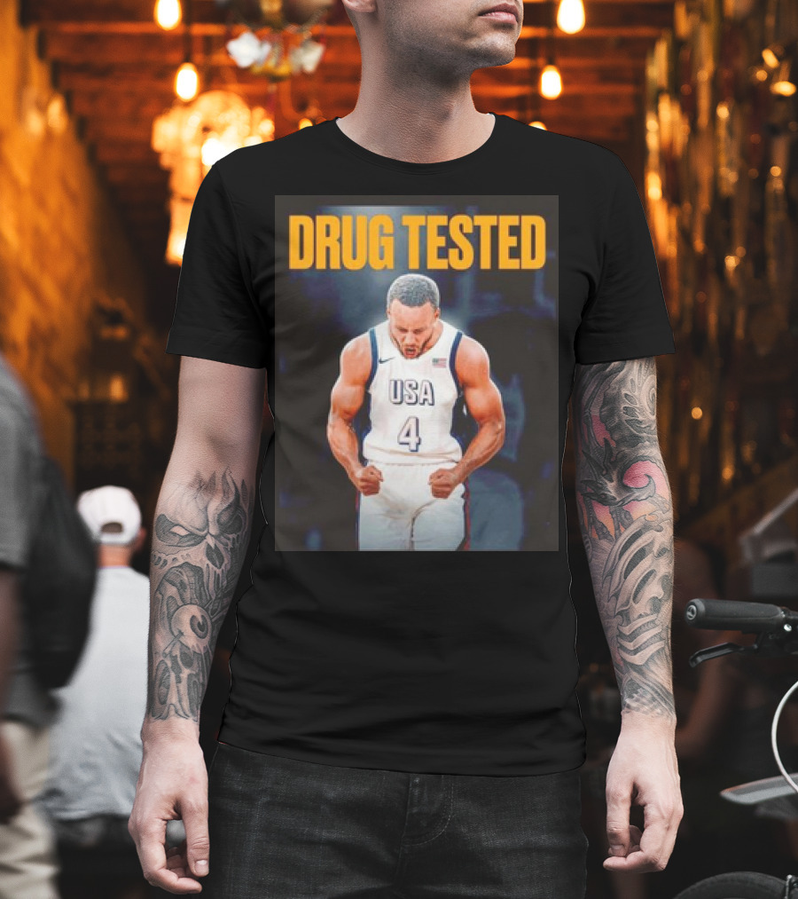 Stephen Curry USA Basketball Drug Tested Gold Medal Performance T-Shirt