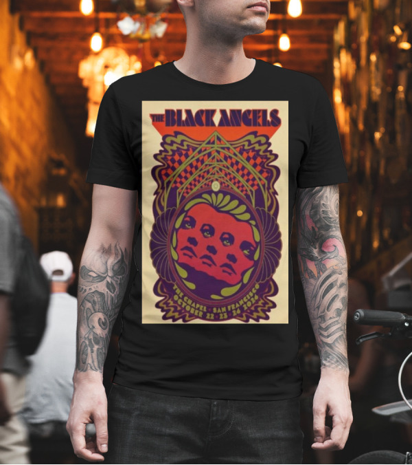 The Black Angels The Chapel San Francisco October 22-24 2024 Psychedelic T-Shirt The Black Angels The Chapel San Francisco October 22-24 2024 Psychedelic T-Shirt
