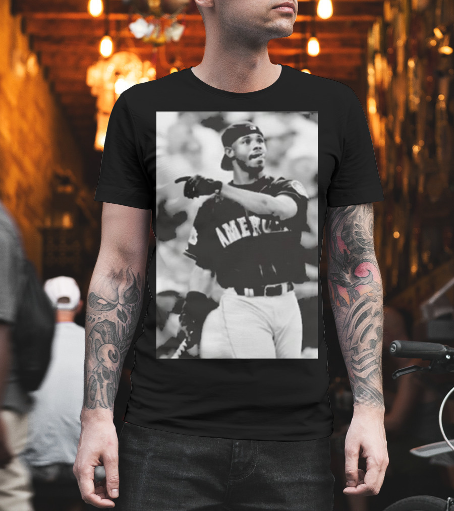 Mina Kimes Wearing Ken Griffey Jr. Baseball America Jersey T-Shirt