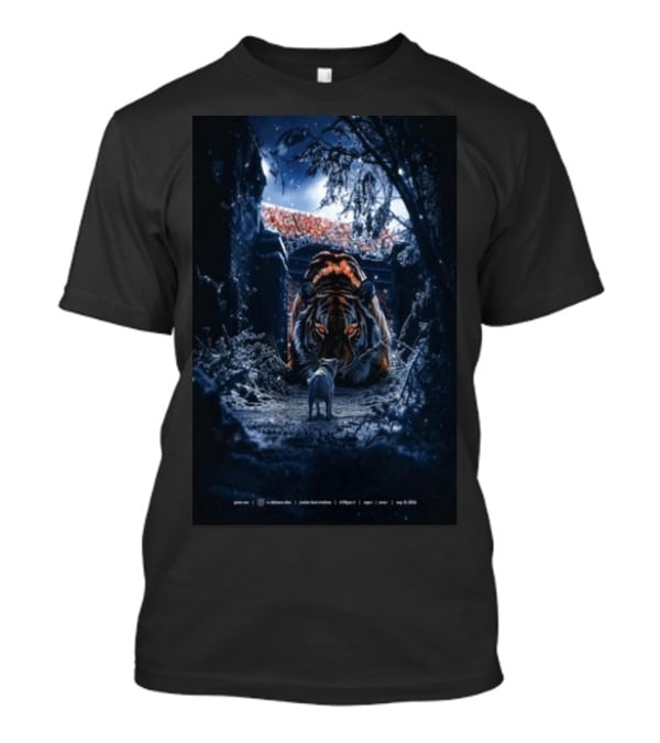Chapter 1 Kickoff On The Plains Auburn Tigers Stadium Tiger Night Scene T-Shirt