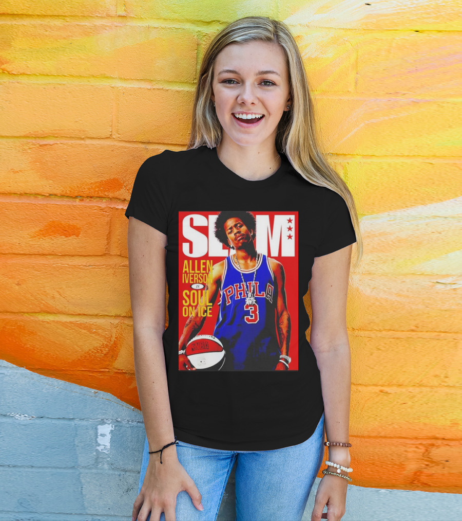 Allen Iverson SLAM Magazine Philly 3 Soul On Ice T-Shirt