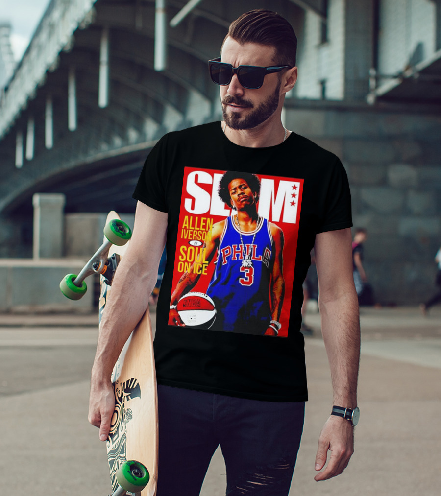 Allen Iverson SLAM Magazine Philly 3 Soul On Ice T-Shirt
