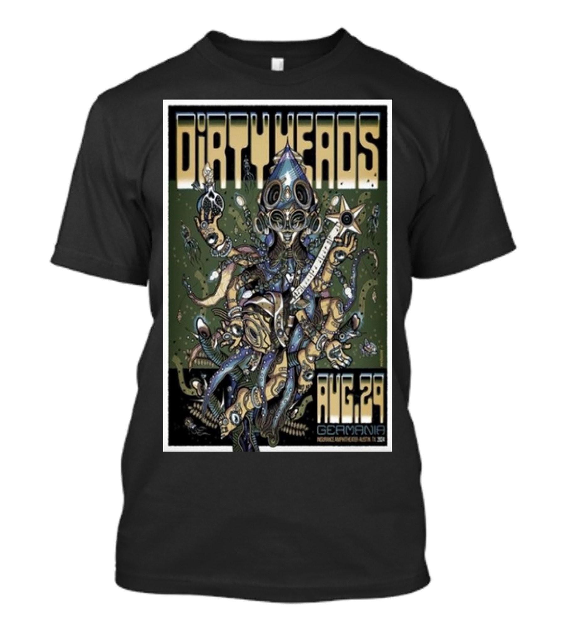 Dirty Heads Germania Insurance Amphitheater Aug 29 Austin TX Surreal Creature T-Shirt