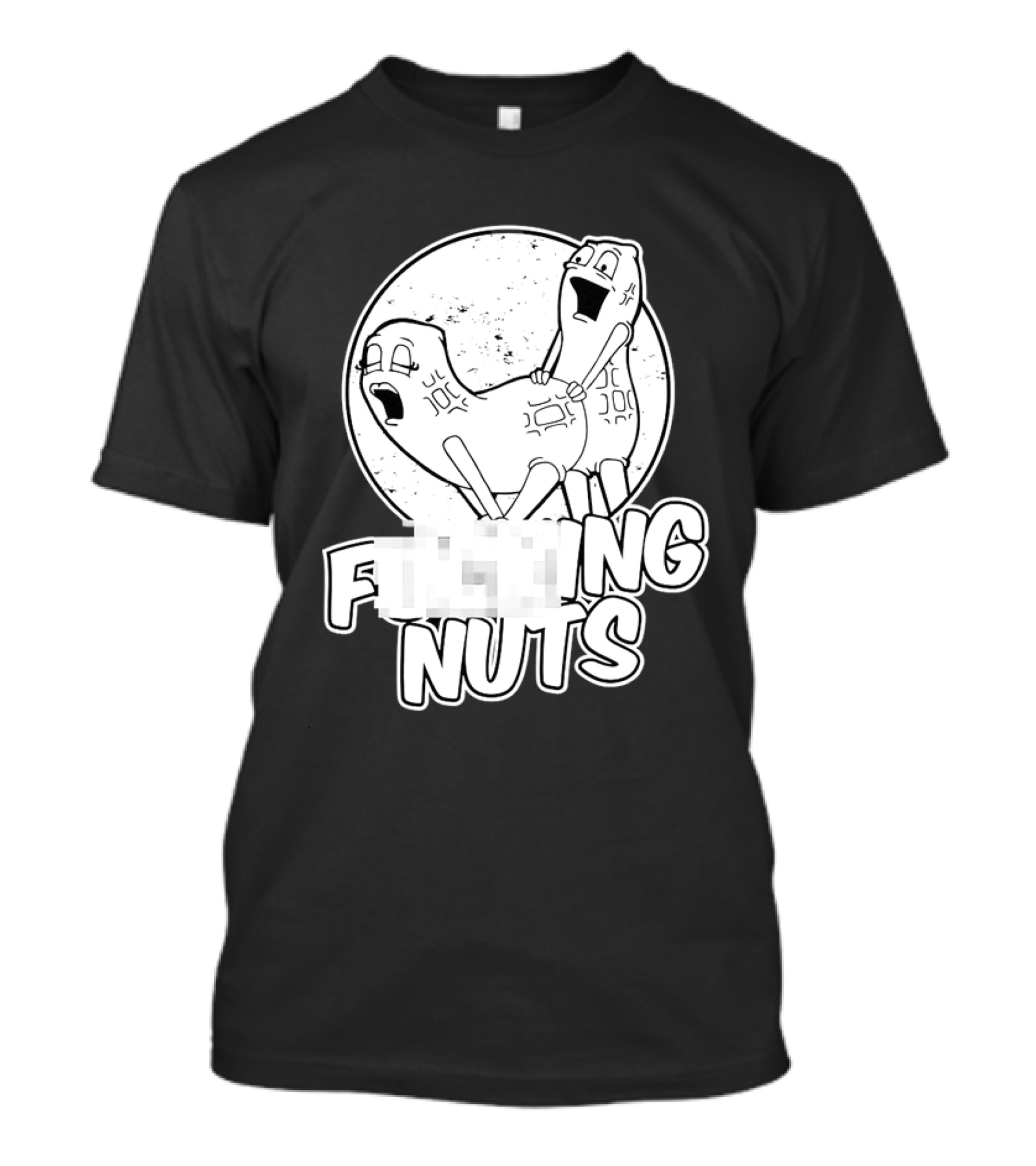 Fking Nuts Peanuts Cartoon Humor T-Shirt