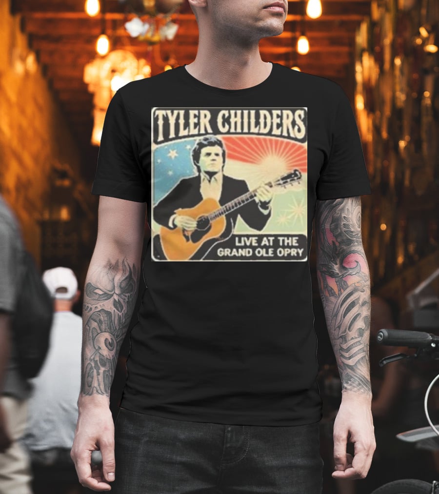 Tyler Childers Live Performance with Guitar at the Grand Ole Opry Iconic Event T-Shirt