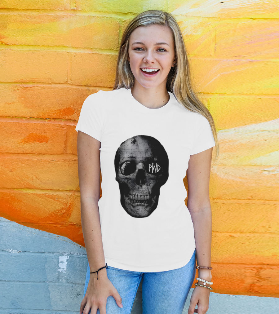 PWD Parkway Drive Dark Days 2012 Atlas Skull Image T-Shirt