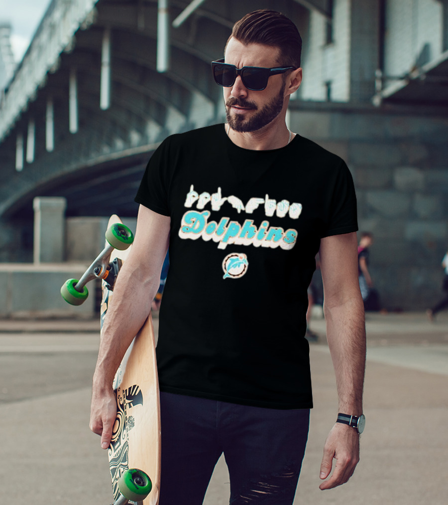 Miami Dolphins Love Hand Sign ASL T-Shirt