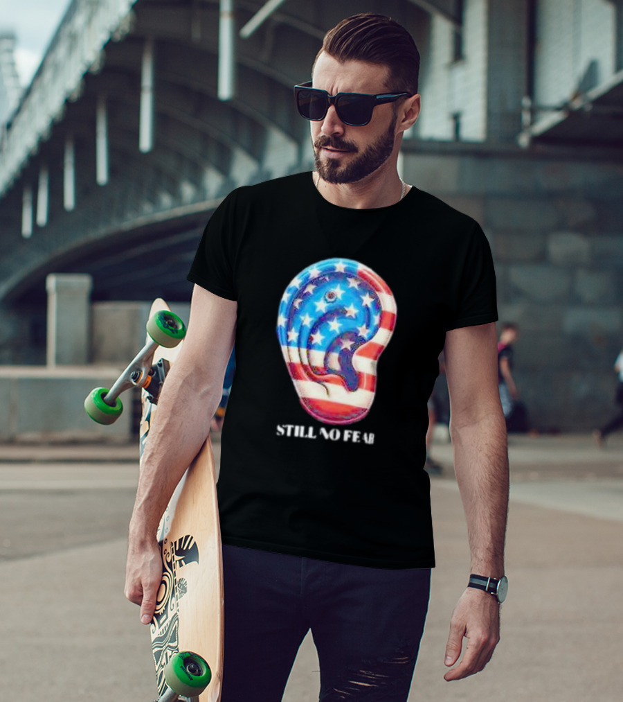 Still No Fear American Flag Ear T-Shirt