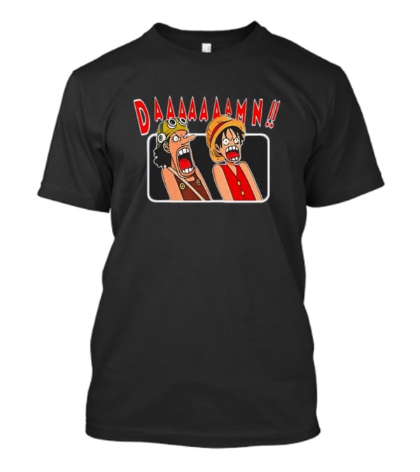 Daaaaaamn Usopp Luffy One Piece Cartoon T-Shirt