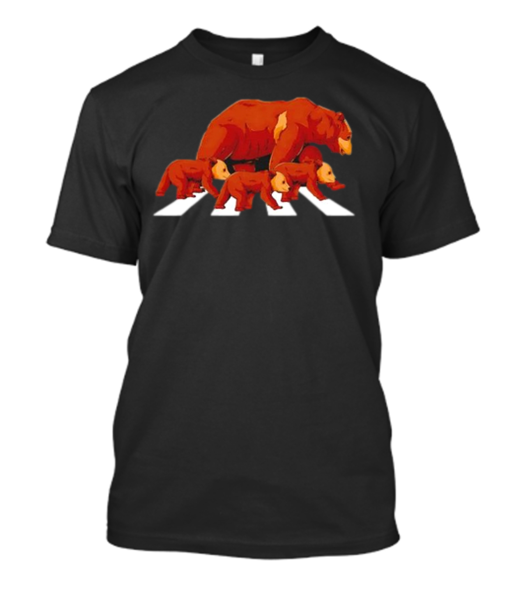 Crossing Road Bear Wildlife Wild Camping Campers Abbey Road Bear T-Shirt
