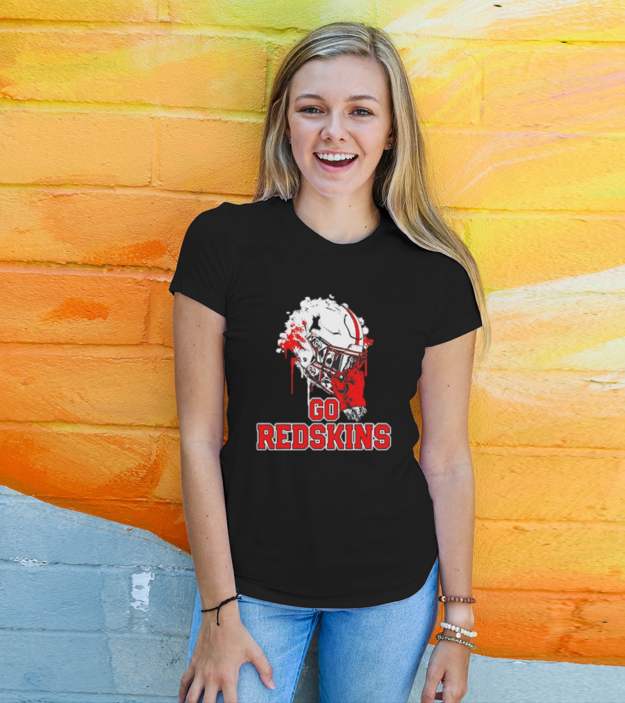 Go Redskins Helmet Burst T-Shirt