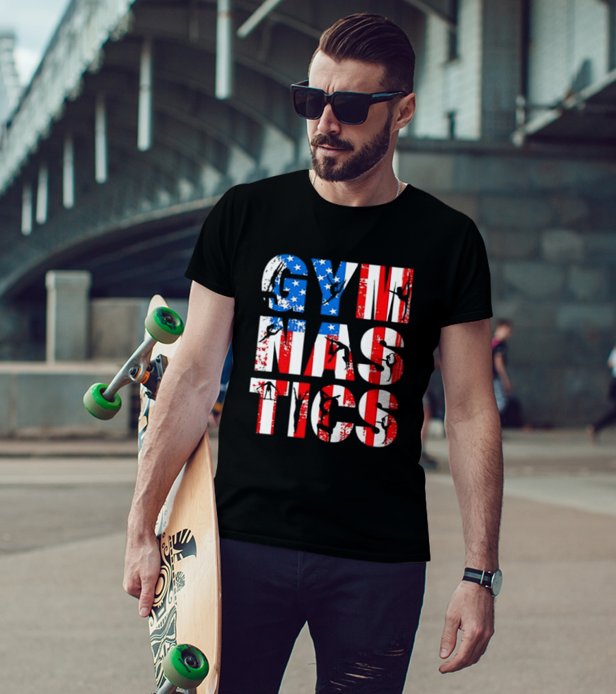 American Flag Gymnastics Team Lovers USA Gymnast T-Shirt
