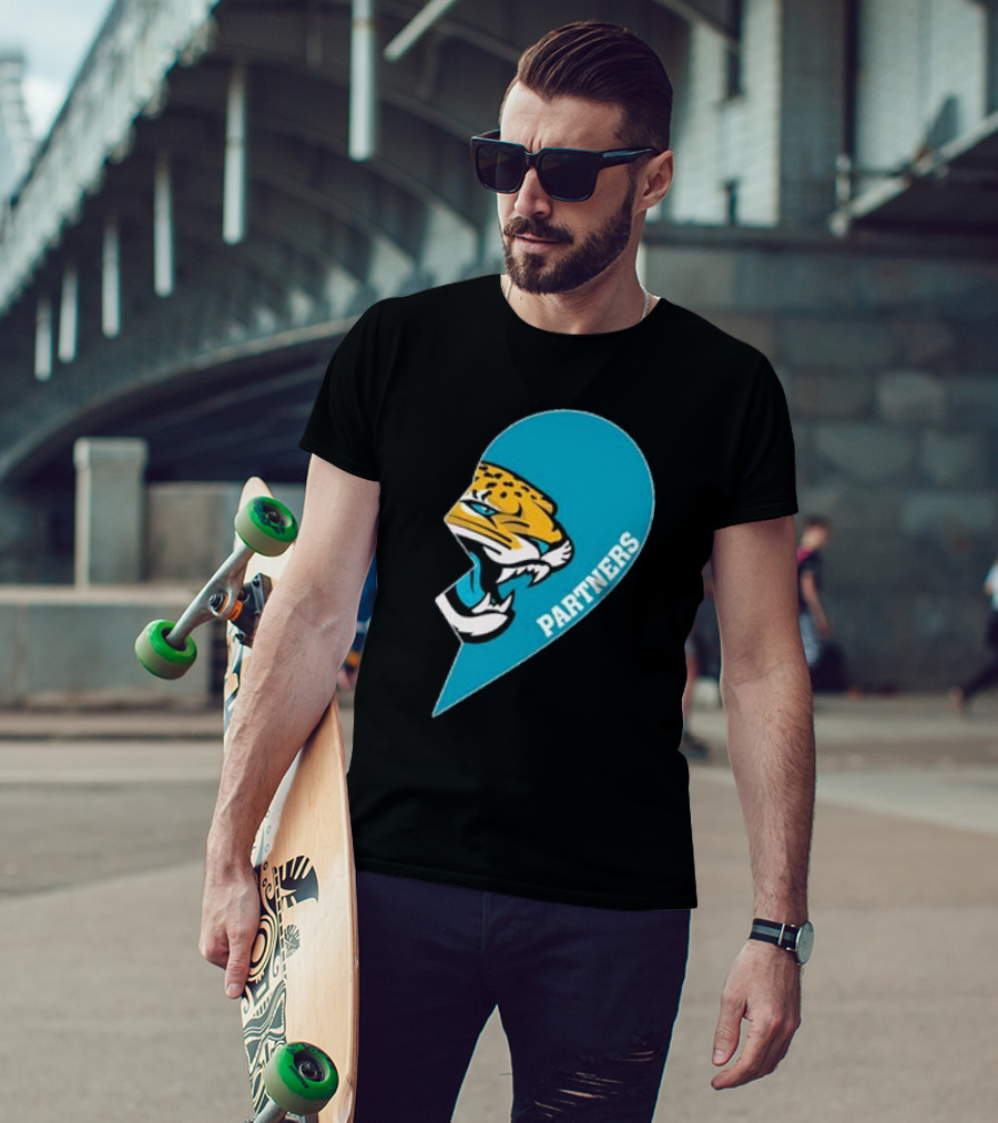 Jacksonville Jaguars Partners Half Heart T-Shirt